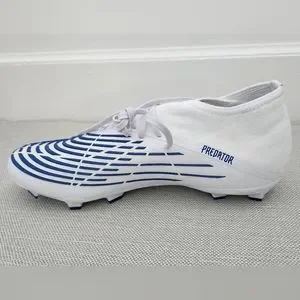 Adidas Predator Edge.2 FG White Blue Soccer Cleats GW2269 Men 13 Women 14 New Adidas Predator Edge.2 FG Cleats Men Size 13 White Blue  main image 2
